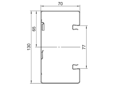 Mazeichnung 1 OBO GS S70130FS Geraeteeinbaukanal o  OT