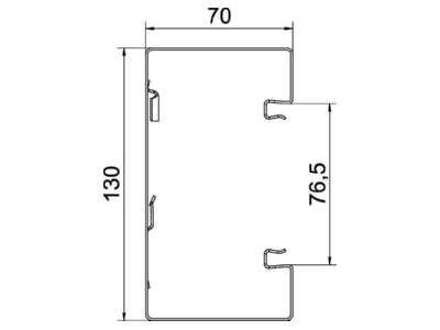 Mazeichnung 2 OBO GS S70130FS Geraeteeinbaukanal o  OT