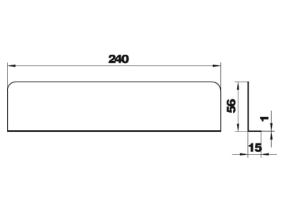 Dimensional drawing 1 OBO OKB TW 85240 Separation plate for duct flush floor
