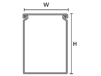 Mazeichnung 1 Hellermann Tyton HTWDHF 25X75 PC ABS Verdrahtungskanal HF grau