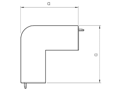 Mazeichnung 1 OBO WDKH A60090RW Ausseneckhaube halogenfrei 60x90mm  PC ABS  rw