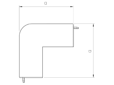 Mazeichnung 2 OBO WDKH A60090RW Ausseneckhaube halogenfrei 60x90mm  PC ABS  rw