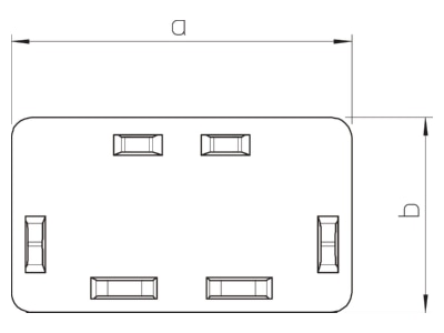 Dimensional drawing 2 OBO WDKH E60150RW End cap for wireway 60x150mm