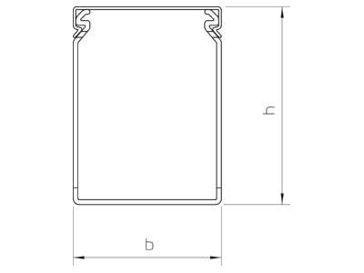 Mazeichnung 2 OBO LKVH 50075 Verdrahtungskanal halogenf hfr  50x75x2000  lgr
