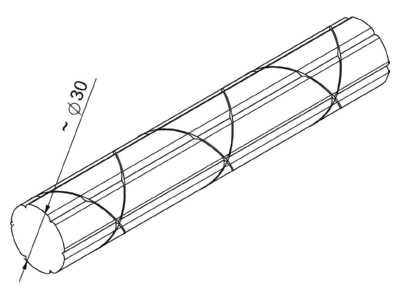 Dimensional drawing 1 OBO 7LSB M Acoustic baffle for device mount wireway
