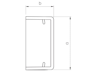 Dimensional drawing 1 OBO WDKH E10020RW End cap for wireway 10x22mm

