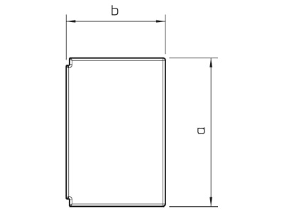 Dimensional drawing 2 OBO WDKH E10020RW End cap for wireway 10x22mm