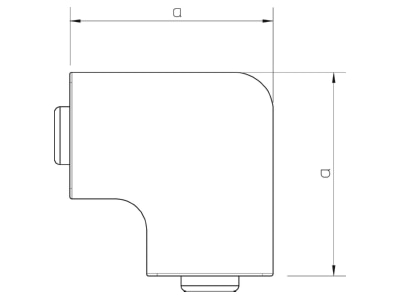 Dimensional drawing 1 OBO WDKH F15030RW Flat bend for wireway 30x17 5mm Plastic
