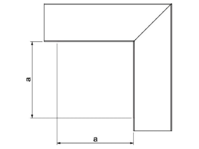 Mazeichnung 2 OBO LKM F60060FS Flachwinkel mit Oberteil 60x60mm  St  FS