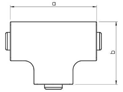 Ma�zeichnung 3 OBO WDK HT15040RW T Stueckhaube 15x40mm  RAL 9010