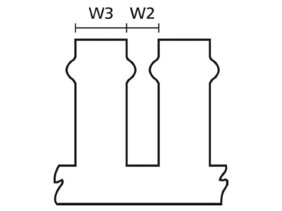 Dimensional drawing 1 Hellermann Tyton HTWD PW 60X100 Slotted cable trunking system 100x60mm
