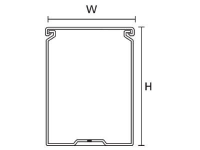 Dimensional drawing 5 Hellermann Tyton HTWD PW 60X100 Slotted cable trunking system 100x60mm
