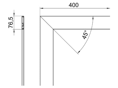 Dimensional drawing 1 OBO GKH OTGFRW Cover for flat bend device mount wireway
