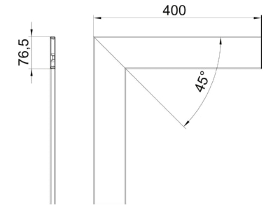 Dimensional drawing 2 OBO GKH OTGFRW Cover for flat bend device mount wireway