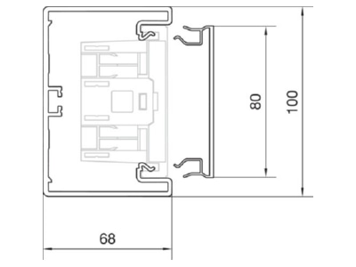 Mazeichnung 1 Tehalit BR6510019011 Bruestungskanal Unterteil 65x100mm PVC gsw