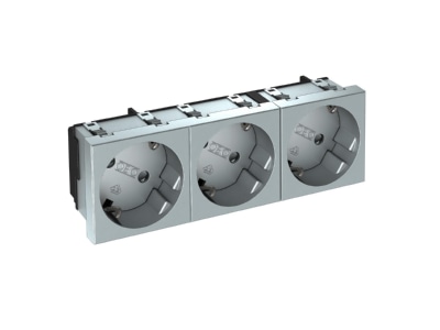 Produktbild OBO STD D3S AL3 Steckdose 33 Grad  3 fach Schutzkontakt
