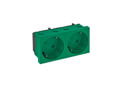 Produktbild OBO STD D3S MZGN2 Steckdose 33 Grad  2 fach Schutzkontakt