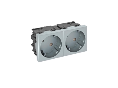 Produktbild OBO STD D3SC AL2 Steckdose 33 Grad  2 fach Schutzkontakt Con 45