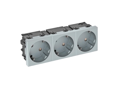 Produktbild OBO STD D3SC AL3 Steckdose 33 Grad  3 fach Schutzkontakt Con 45