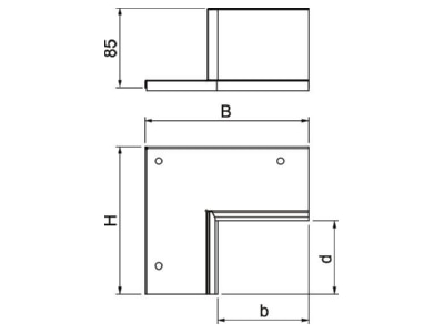 Dimensional drawing 1 OBO PLM CC 0810 RW Wall connection collar
