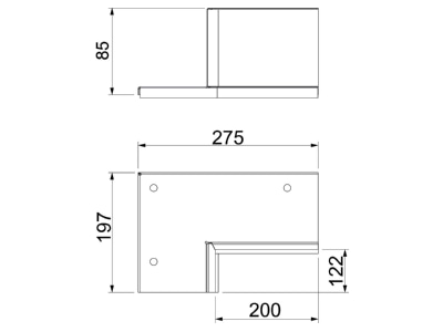 Dimensional drawing 2 OBO PLM CC 1220 FS Wall connection collar