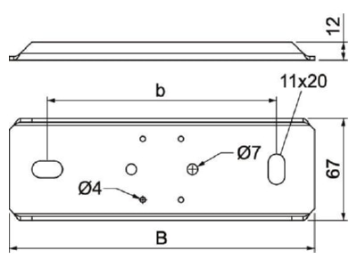 Dimensional drawing OBO PLM SU 100 FS Thread adapter for fire resistant duct