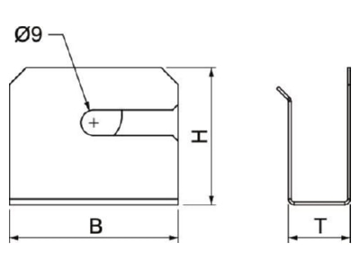Dimensional drawing OBO PLM WB 0410 FS Accessory for fire resistant duct