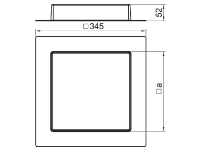 Dimensional drawing 1 OBO SK HB 245X245 Dummy cover for underfloor duct
