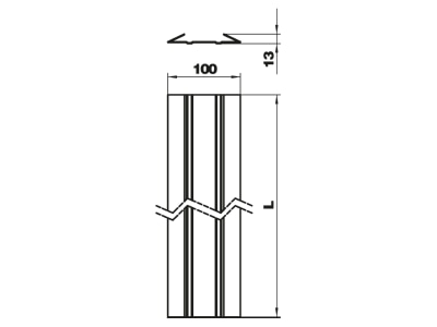 Dimensional drawing 2 OBO FLK BS2 Surface mounted housing anthracite