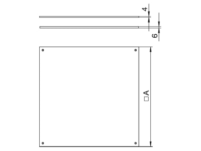 Mazeichnung 1 OBO DUF 350 2 Blinddeckel UZD350 2 3 fuer Nassp