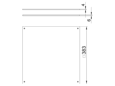 Mazeichnung 3 OBO DUF 350 2 Blinddeckel UZD350 2 3 fuer Nassp