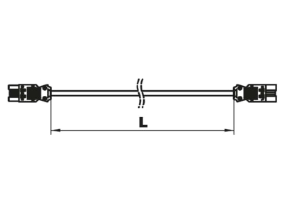 Dimensional drawing 1 OBO VL 3Q2 5 H8 SW Connecting cable building installation

