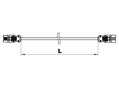 Dimensional drawing 2 OBO VL 3Q2 5 H8 SW Connecting cable building installation