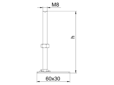 Mazeichnung 3 OBO RK NEV2 150  VE4  Nivelliereinheit f Kassette   OKB RK NEV2 150  Inhalt  4 