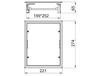 Mazeichnung 1 OBO ZES6 2 U10T 7011 Zugdoseneinsatz gr