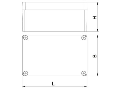 Dimensional drawing 1 OBO Mx 120805 SGR Distribution cabinet  empty  57x80mm
