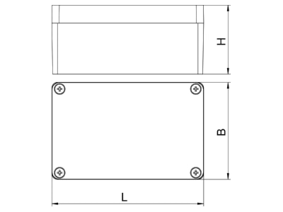 Dimensional drawing 2 OBO Mx 120805 SGR Distribution cabinet  empty  57x80mm

