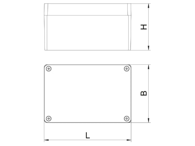 Dimensional drawing 1 OBO Mx 161008 SGR Distribution cabinet  empty  81x100mm
