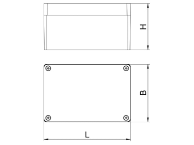 Dimensional drawing 2 OBO Mx 161008 SGR Distribution cabinet  empty  81x100mm
