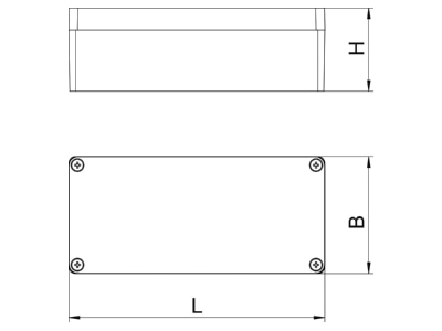 Dimensional drawing 1 OBO Mx 170805 SGR Distribution cabinet  empty  57x80mm

