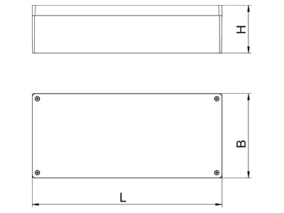 Dimensional drawing 1 OBO Mx 361609 SGR Distribution cabinet  empty  91x160mm
