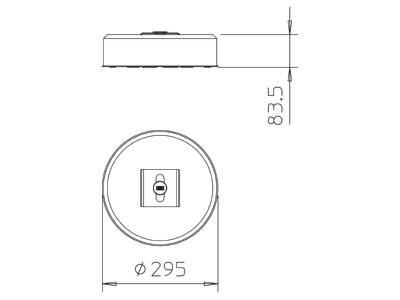 Dimensional drawing 1 OBO TrayFix 10 L Mounting material for cable tray
