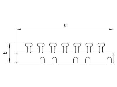 Dimensional drawing 1 OBO LKM Z150 Cable clip for wireway
