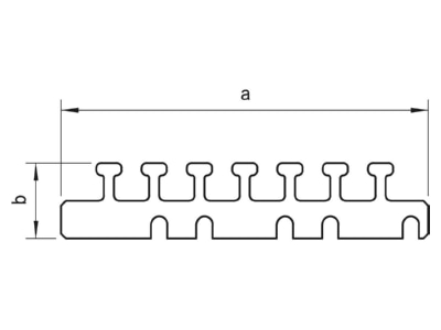 Dimensional drawing 2 OBO LKM Z150 Cable clip for wireway