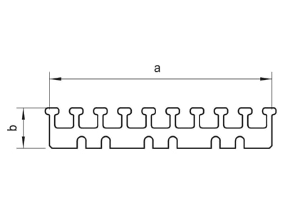 Dimensional drawing 1 OBO LKM Z200 Cable clip for wireway
