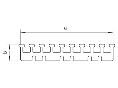 Dimensional drawing 2 OBO LKM Z200 Cable clip for wireway