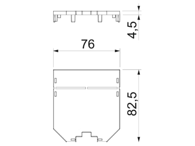 Mazeichnung 1 OBO UT3 P0 Abdeckplatte fuer UT3  blind