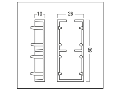 Dimensional drawing Zumtobel SUP2 TRACK  22169697 Electrical accessory for luminaires SUP2 TRACK 22169697