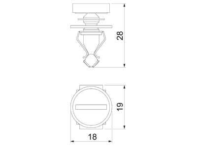 Dimensional drawing 1 OBO VTGRAF9 9011 Accessory for underfloor duct
