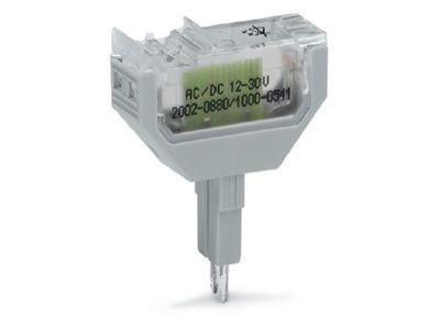 Produktbild WAGO 2002 880 1000 836 Bauelementestecker 2 polig LED rot grau